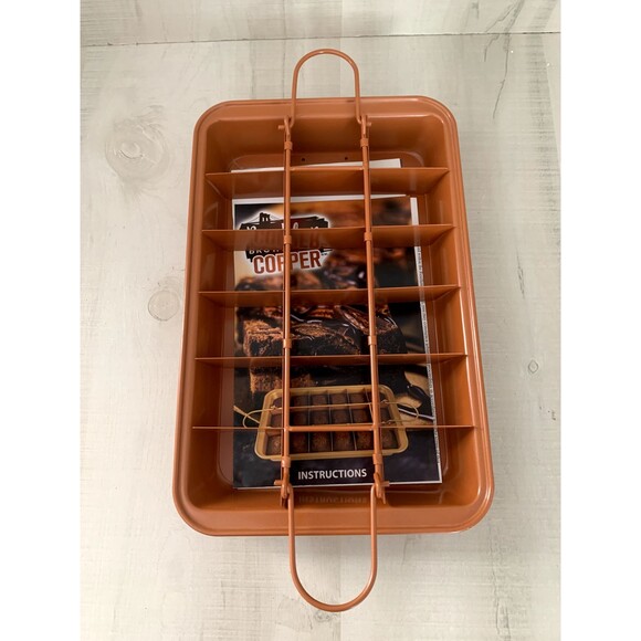Brooklyn Brownie Nonstick Copper Pan by Gotham Steel Bake & Serve Brownies - Picture 1 of 7